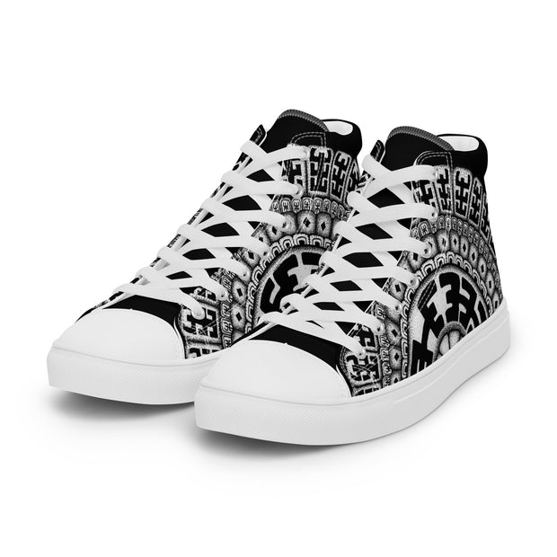 Mandala 1 Men’s high top canvas shoes