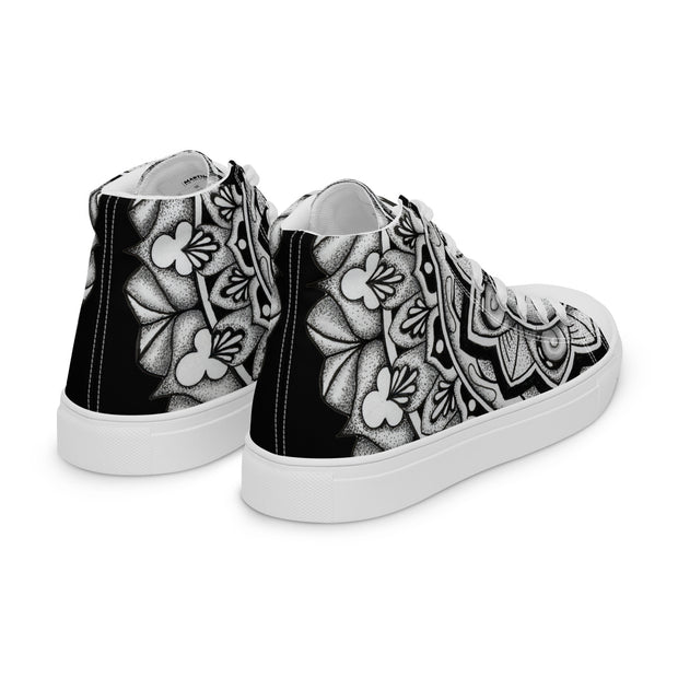 Mandala 2 Men’s high top canvas shoes