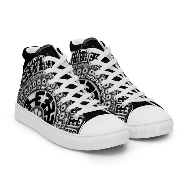 Mandala 1 Men’s high top canvas shoes