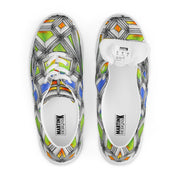 Stained Glass Men’s lace-up canvas shoes