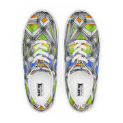 Stained Glass Men’s lace-up canvas shoes