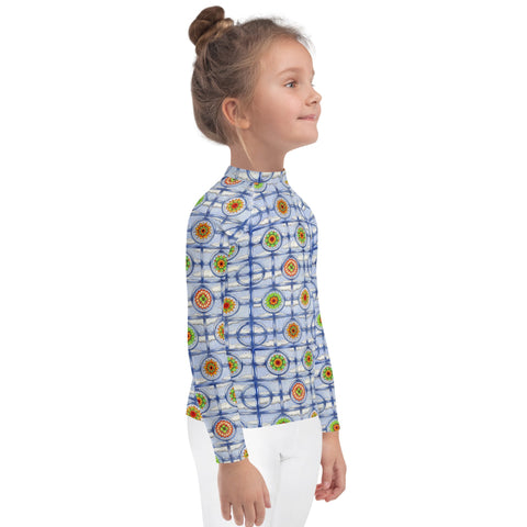 Stained Glass Mandala Kids Rash Guard - Martin K Designs