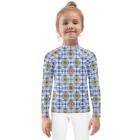 Stained Glass Mandala Kids Rash Guard - Martin K Designs