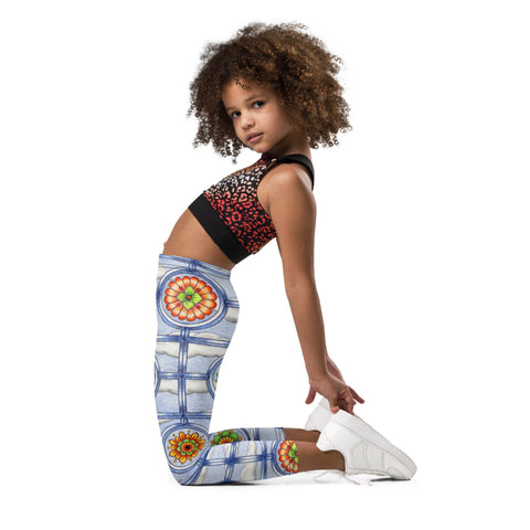 Stained Glass Mandalas Kid's Leggings - Martin K Designs