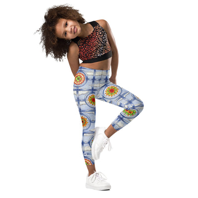 Stained Glass Mandalas Kid's Leggings - Martin K Designs