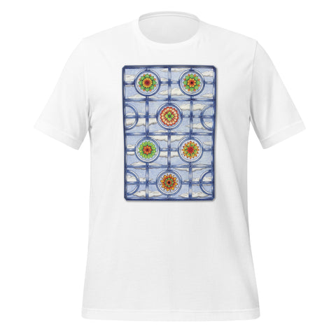 Stained Glass Mandalas Unisex Eco t-shirt - Martin K Designs