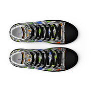 Stained Glass Women’s high top canvas shoes - Martin K Designs