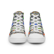 Stained Glass Women’s high top canvas shoes - Martin K Designs