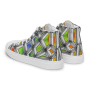 Stained Glass Women’s high top canvas shoes - Martin K Designs