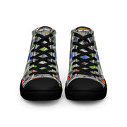 Stained Glass Women’s high top canvas shoes - Martin K Designs