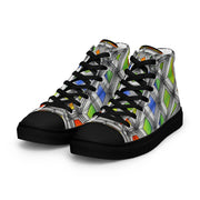 Stained Glass Women’s high top canvas shoes - Martin K Designs