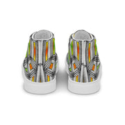 Stained Glass Women’s high top canvas shoes - Martin K Designs