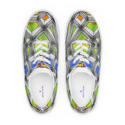 Stained Glass Women’s lace - up canvas shoes - Martin K Designs