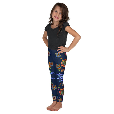 Steampunk Flowers Kid's Leggings - Martin K Designs