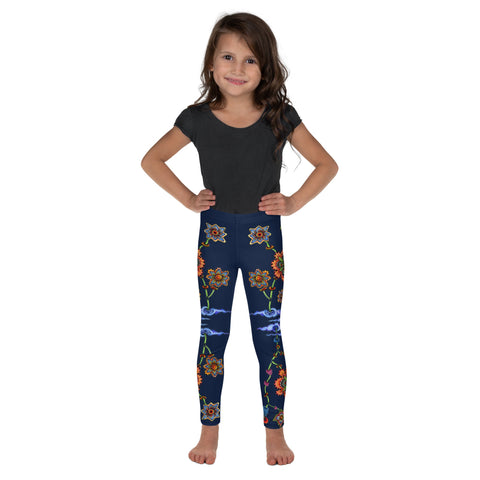 Steampunk Flowers Kid's Leggings - Martin K Designs