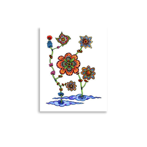 Steampunk Flowers Print - Martin K Designs