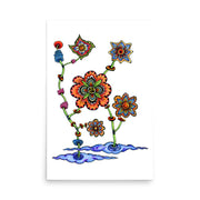 Steampunk Flowers Print - Martin K Designs