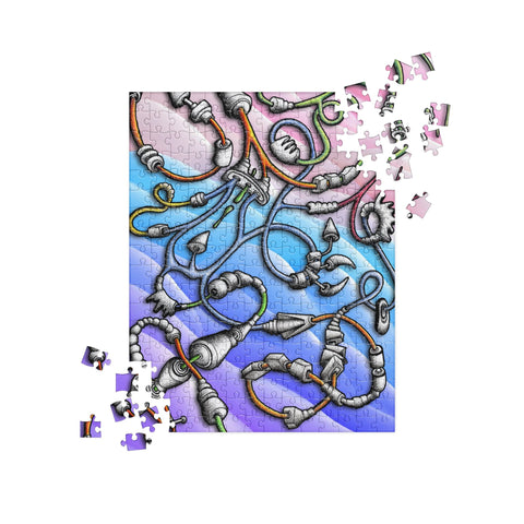 Steampunk Snake Jigsaw Puzzle - Martin K Designs