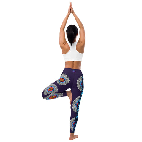 Step Out of Your Comfort Zone Yoga Leggings with inside pocket - Martin K Designs