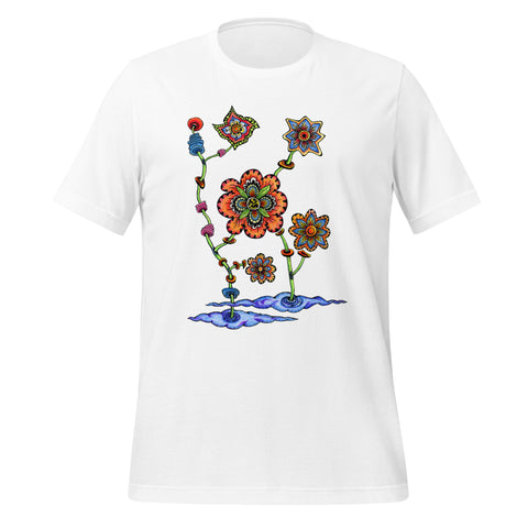 Steampunk Flowers Unisex Eco t-shirt