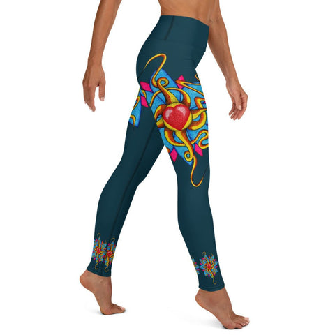 Wild at Heart High Rise Yoga Leggings with Inside Pocket - Martin K Designs