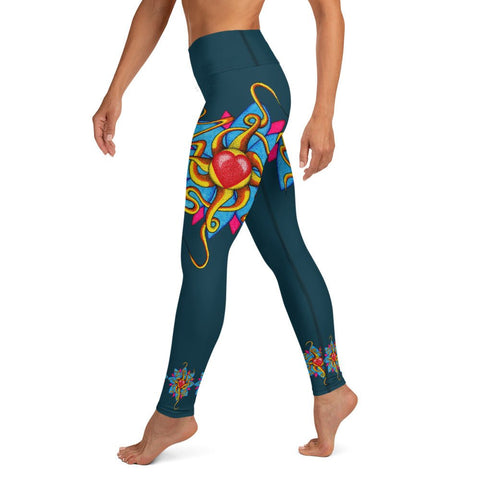 Wild at Heart High Rise Yoga Leggings with Inside Pocket - Martin K Designs