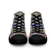 Stained Glass Women’s high top canvas shoes