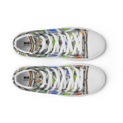 Stained Glass Women’s high top canvas shoes